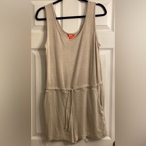 Joe Fresh Scoop Neck Shortie Romper, Oatmeal, sz L